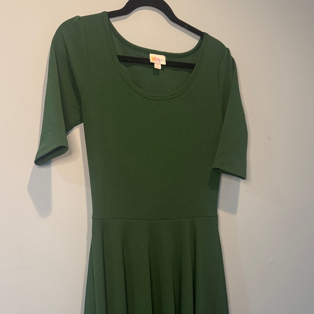 LuLaRoe Forest Green Nicole Dress
